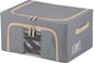 Fuji Boeki 63511 Storage Box, Width 15.4 x Depth 11.4 x Height 7.9 inches (39 x 29 x 20 cm), Gray, 5.6 gal (22 L), with Small Window, Stackable - color: Grey (Grey Marl), size: 22L