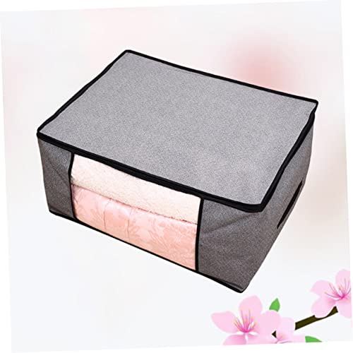 MAGICLULU Non-woven Storage Bags Foldable Light Grey Cloth Organizer for Quilts and Clothes Capacity Design Practical Storage