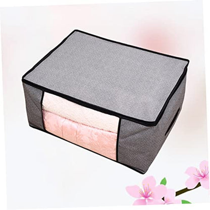 MAGICLULU Non-woven Storage Bags Foldable Light Grey Cloth Organizer for Quilts and Clothes Capacity Design Practical Storage