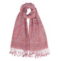 Paisley Pashmina Rave Shawl Scarf-Women's Reversible Ethnic Jacquard Pashmina Wraps for Travel - color: C#.rose Pink