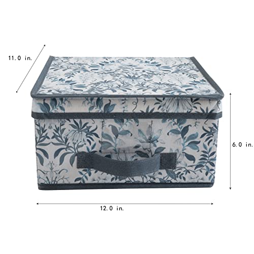 Laura Ashley Medium Storage Box | Dimensions: 11"x 12"x 6 | Foldable | Closet Organization | Storage | Parterre - style: Medium Box