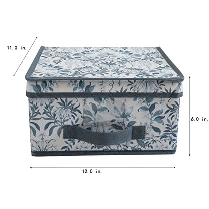 Laura Ashley Medium Storage Box | Dimensions: 11"x 12"x 6 | Foldable | Closet Organization | Storage | Parterre - style: Medium Box