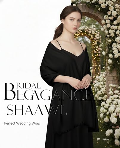 Shawl Wraps for Women Pashmina Shawls and Wraps for Evening Dresses Large Soft Scarf Winter Scarf Wedding Shawl… - color: Black