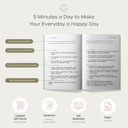 Gratitude Gifted Christian Prayer Journal - Black with 5-Minute Guided Gratitude Journal - Sage for Men & Women