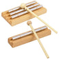 2 Pcs Meditation Chime with Mallet, Three Tone Trio and Single Tone Chime Percussion Instrument Energy Chime for Mindfulness Meditation Relaxation