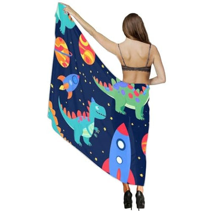 Fashion Travel Swimwear Bikini Wrap All Seasons Chiffon Scarf Beach Yarn Shawl - color: Color967