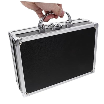 Aluminum Alloy Toolbox Multifunctional Portable Instrument Case Lock Sturdy Storage Box for Tools and Equipment Lightweight Carrying Briefcase for Men
