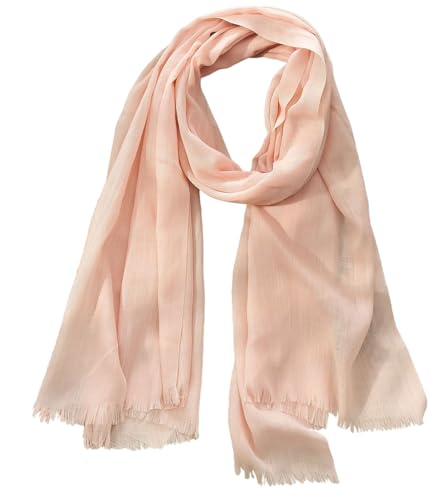Women's Cotton Scarves Lady Light Soft Fashion Solid Scarf Wrap Shawl - color: Shallow Snow Sprout