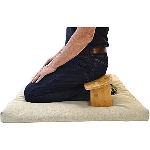 Meditation Bench, Foldable Meditation Bench, Wooden Meditation Table, Kneeling seat on The Floor, Suitable for Meditation Posture/Fitness Bench/A / 50 * 19 * 16cm