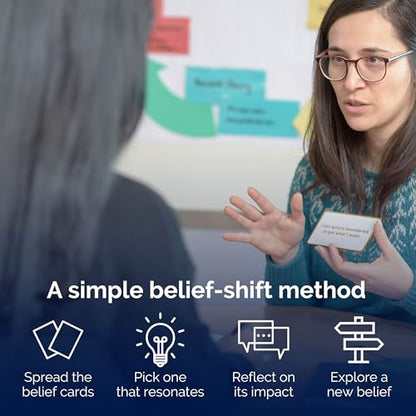 metaFox | My Beliefs Cards | 60 Core Belief Cards for Coaching | Therapy Card Deck for Adults & Counselors
