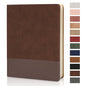 Lined Journal Notebook for Work College Ruled Note Book 7.2"x9.6" B5 PU Leather Daily Journaling 160 Pages for Women Men Writing Home School Supplies Business (Coffee) - color: 11-Coffee-1pack, style: B5 Lined 160pages