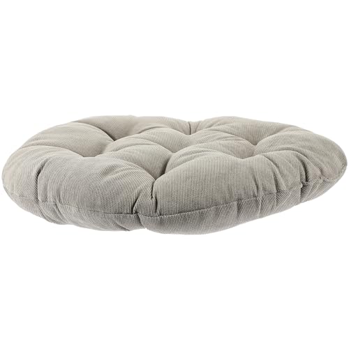 Veemoon Meditation Floor Pillow Round Seat Cushion 42cm Diameter Thick 6-8cm Corduroy Fabric Charcoal Gray Comfortable Floor Seating Pad for Yoga Living Room Outdoor Use