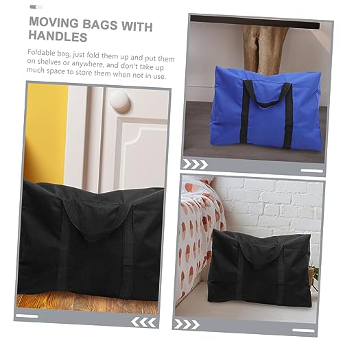 2pcs Heavy Duty Oxford Cloth Storage Bag for Clothes and Quilts Portable Moving Organizer Zipper for Home Storage and Travel