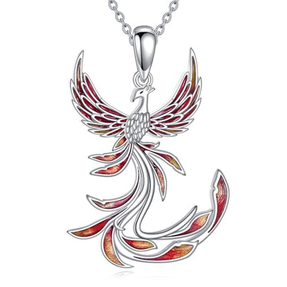 Animal Necklace 925 Sterling Silver Pendant Jewelry Gift for Women Animal Lover - style: Phoenix