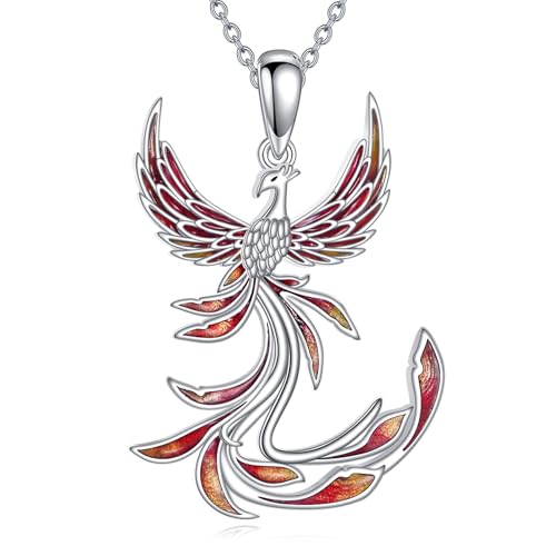 Animal Necklace 925 Sterling Silver Pendant Jewelry Gift for Women Animal Lover - style: Phoenix
