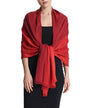 EURKEA Women's Scarf Pashmina Silky Soft Shawls Wraps Stole for Evening, Wedding and Gift - color: Wine Red Blend