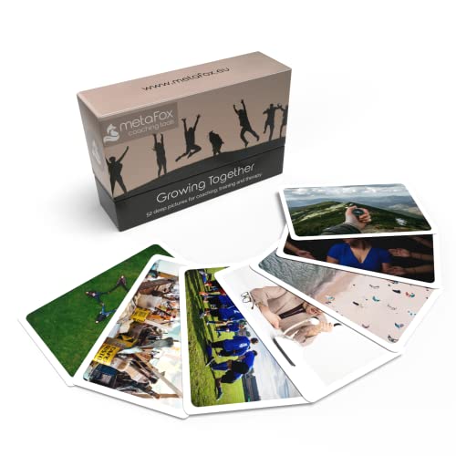 metaFox Coaching Picture Cards | Growing Together | Conversation Cards for Ice Breakers and Team Building Activities | Motivational Postcards for Your Next Coaching and Training Sessions - color: Growing Together