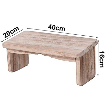 Solid Wood Meditation Bench, Portable Kneeling Stool, Detachable Legs or Hinged Folding Legs, Original Ergonomic Design