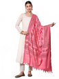 Exotic India Women's Polycotton Prayer Shawl with Printed Om Namah Shivai | Religious Pooja Mandir Wrap Stole, Scarves