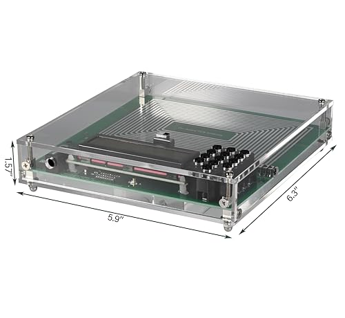 0.01Hz-20kHz Adjustable Schumann Resonance Generator, Schumann Sound Frequency Generator with Acrylic Case for Stress Relief, Relaxation, Sinusoidal&Square Wave, USB Powered, 5.9''*5.5''