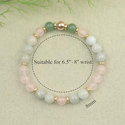 KSQS Healing Stone Bead Bracelet for Women, Natural Gemstones Balance Protection Bracelet, Spiritual Crystal Beads Bracelet Anxiety Relief with Meaning Card - style: Bestie