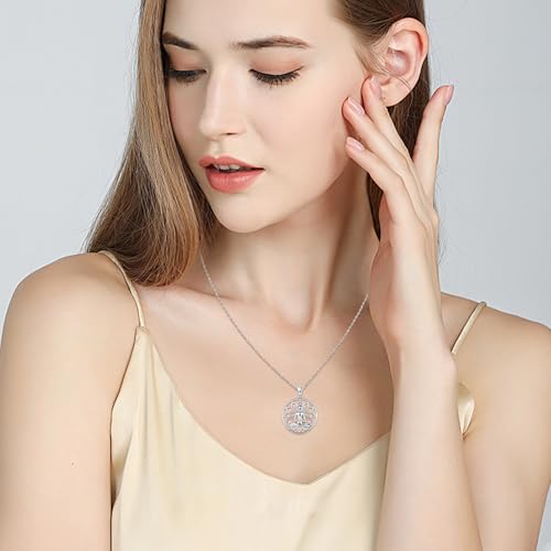 Lotus Necklaces for Women 925 Sterling Silver 7 Chakra/Yin Yang Pendant Necklace Spiritual Lotus Jewelry Birthday Yoga Gifts - style: Yoga-Lotus Chakra