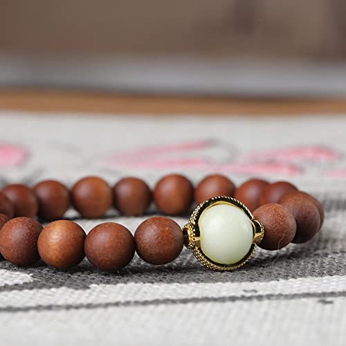 Zen Dear Unisex Teak Wood Prayer Beads Buddha Buddhist Beads Japa Mala Necklace Bracelet Bead - style: 8mm x 20 Beads