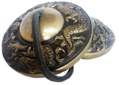 Tingsha Dragon Tibetan Meditation Bells (Large 3")