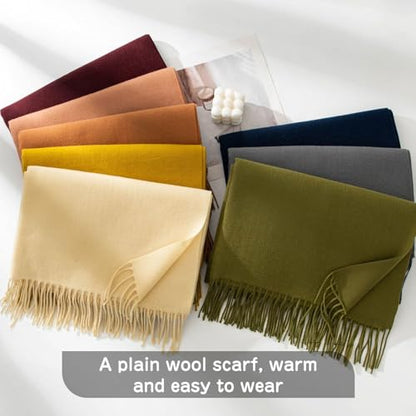 Sumolux Scarf for Women Pashmina Shawls Wraps for Evening Dresses Wedding Bridesmaid Gifts Winter Warm Soft Scarves - color: Dark Green