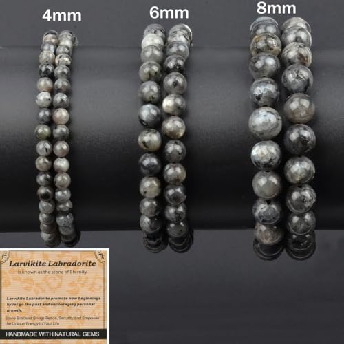 MASSIVE BEADS Handmade Yoga Stretch Elastic Bracelet Natural Stone Crystal Healing Power Energy Gifts for Unisex Adult 4mm 6mm 8mm 10mm