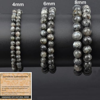 MASSIVE BEADS Handmade Yoga Stretch Elastic Bracelet Natural Stone Crystal Healing Power Energy Gifts for Unisex Adult 4mm 6mm 8mm 10mm