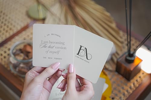 Esteem Daily Affirmation Cards for Manifestation, Self Care, Self Love Stress Relief 4 x4 Inspirational with Quotes 50 Mindfulness Box Women and Men