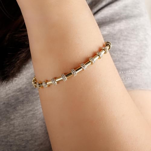 14K Gold Plated Bracelet for Women Men Stackable Wheat Chain | Gold Jewelry | Precious thin bracelet| Suitable for 6.5-7.5 inch