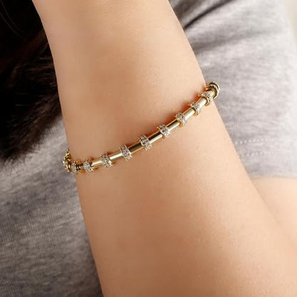 14K Gold Plated Bracelet for Women Men Stackable Wheat Chain | Gold Jewelry | Precious thin bracelet| Suitable for 6.5-7.5 inch