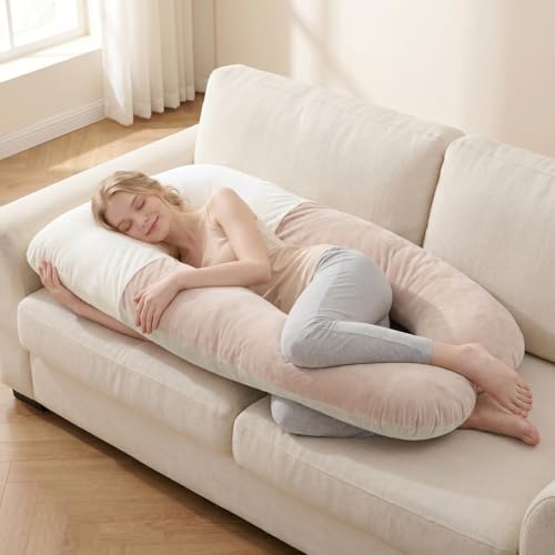100% Organic Cotton Pregnancy Pillowcase for U-Shaped Pregnancy Pillow | 19.5"x29" Pillowcase for Maternity Body Pillows, Hypoallergenic & Breathable, Machine Washable, for Pregnant Women, Girls - size: 19.5"x29"