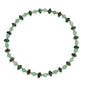 Gold Beaded Gemstone Bracelets for Women, Boho Handmade Stackable Natural Stone Labradorite Beads Bracelet Prom Jewelry Gift. - color: Green