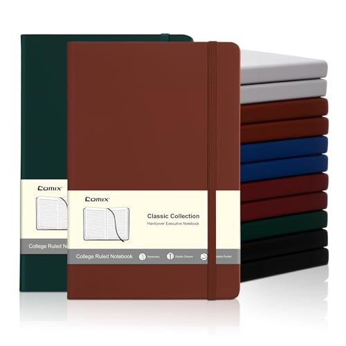 Comix 12 Pack Lined Journal Notebooks for Women & Men, 240 Pages, Medium 5.5" x 8.3", Hardcover, Journaling Notebook for Work & Note Taking, Fits for School Home Business, Journals for Women, Men - color: Assorted Color2, size: 12 Pack