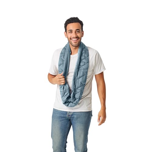 PYVOT Weighted Infinity Scarf, 3 lb Sensory Shoulder Wrap for Everyday Comfort - color: Ocean