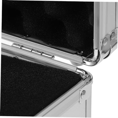 TEHAUX Aluminum Alloy Hard Briefcase with Sponge Inserts Multi Purpose Storage Case for Instruments Cameras and Makeup Tools Durable Exterior Latch and Comfortable