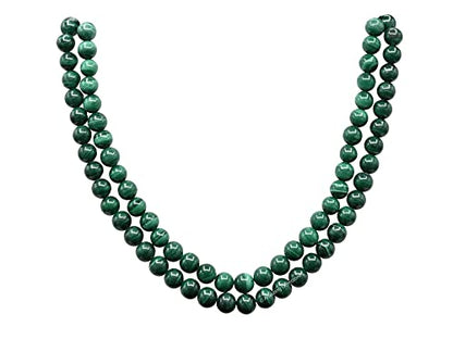 Amazing Gemstone Malachite Mala Beads - 108 Prayer Beads for Meditation and Mindfulness Practice, Handcrafted Mala Beads with Natural Gemstones for Spiritual Healing and Relaxation (Plain) - color: Malachite (Original), style: Plain