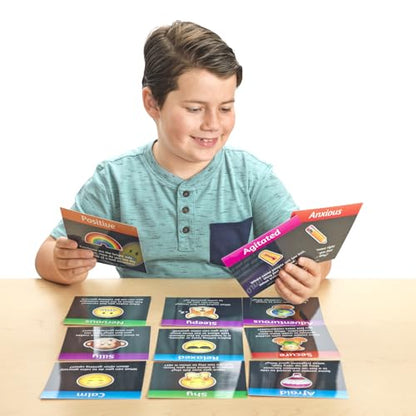 Really Good Stuff Emoji Feelings Cards for The Classroom or Home Activity for Kids - 12 Pk - Builds Social Emotional, Critical Thinking, Self-Awareness & Vocabulary Skills - style: Emoji Feelings Cards