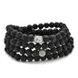 Buddha Charm Meditation Jewelry of 108 Mala Prayer Beads Bracelet or Necklace - style: Lava