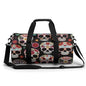 Sugar Skull Art Cylindrical Portable Fitness Bag, Large Capacity Handbag - color: Sugar Skull art