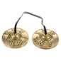 Baluue Nepal Copper Yoga Cymbals Bell with Sacred Pattern, Hand Percussion Instrument for Meditation and Mindfulness Sound Healing