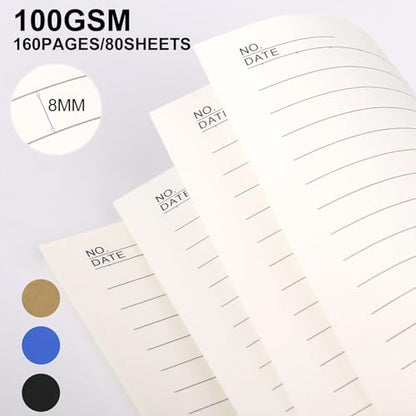 3Pcs A6 Spiral Notebook,Inspirational Journal,Motivational Journal for Women Men,Spiral Journal Notebook College Ruled Daily Diary for School,Travel,Business,Work (3Pcs-A6 Always Mix Dark) - color: 3pcs-a6 Always Mix Dark