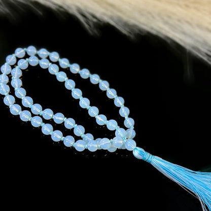 Certified Opalite 108 Beads meditation mala Jaap Mala Knotted Prayer Necklace, 108 Beads Mala Necklace For Yoga, Heart Chakra Necklace