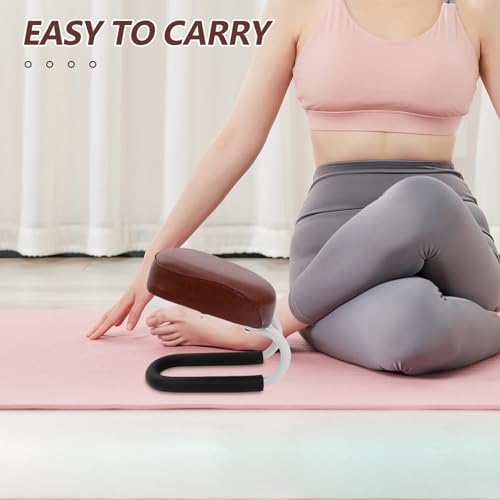 Toddmomy Seiza Meditation Bench Kneeling Stool with Cushioned Seat Metal Prayer Stool for Mindfulness for Home Prayer and Meditation Sessions