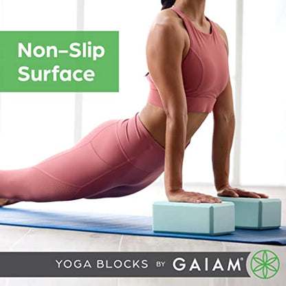 Gaiam Yoga Block - Supportive Latex-Free Eva Foam - Soft Non-Slip Surface with Beveled Edges for Yoga, Pilates, Meditation - color: Athenian Blush, style: 1 Block