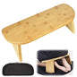 Foldable Meditation Bench Portable Kneeling Chair (18" W x 7.5”L) Yoga Stool from Bamboo with Travel Bag