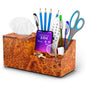 Wooden Tissue Box Holder with Storage Organizer for Desk, Bathroom & Nightstand – Handmade Wood Tissue Cover